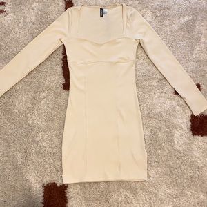 Cream long sleeve H&M dress
